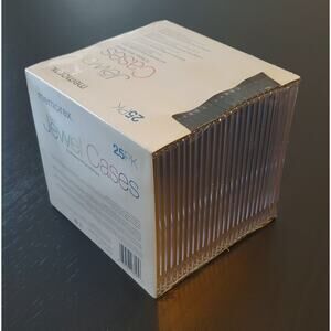 Brand New Sealed Memorex Slim Double Clear Jewel Cases 25 CD/DVD.